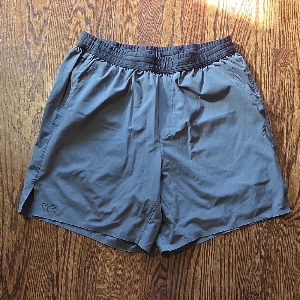 TYR Men's Charcoal Athletic Shorts